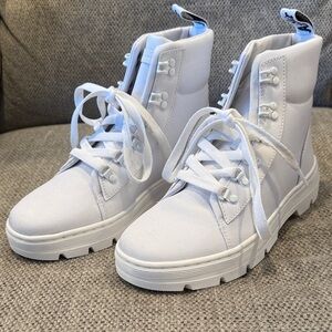 Dr. Martens White Combs Canvas Boots